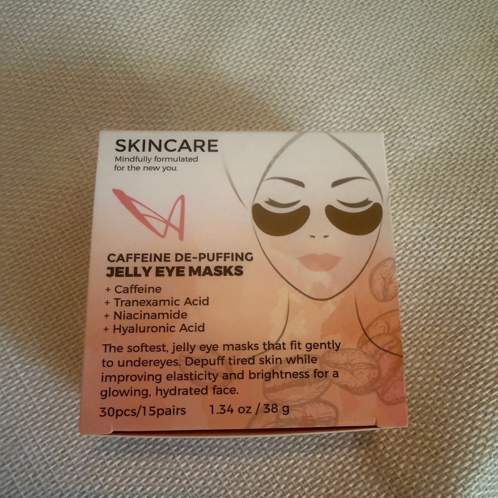 Caffeine De-Puffing Jelly Eye Masks — Pink